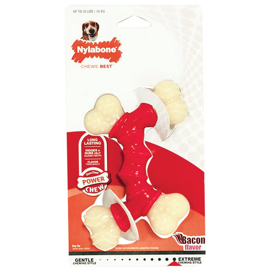 Os durable double plié saveur de bacon - os à mâcher pour chien