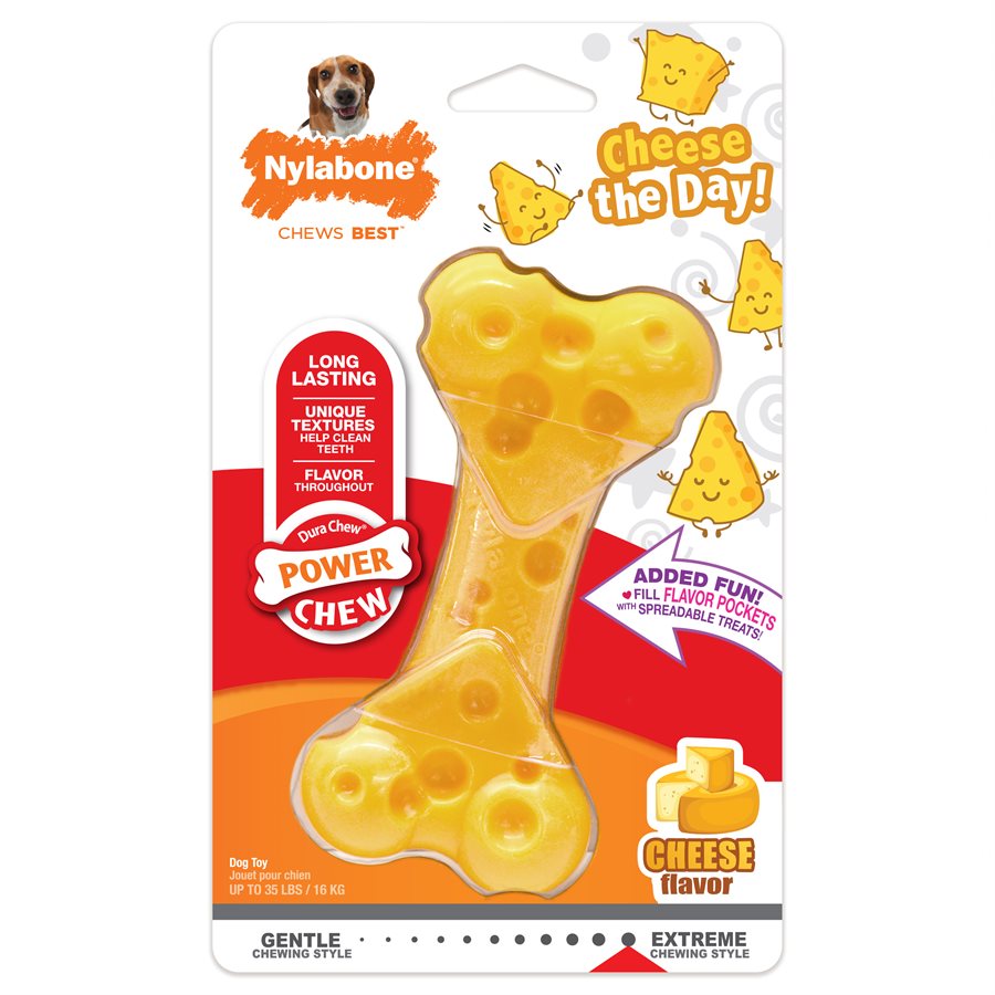Os à mâcher DuraChew saveur de fromage pour chien - Nylabone