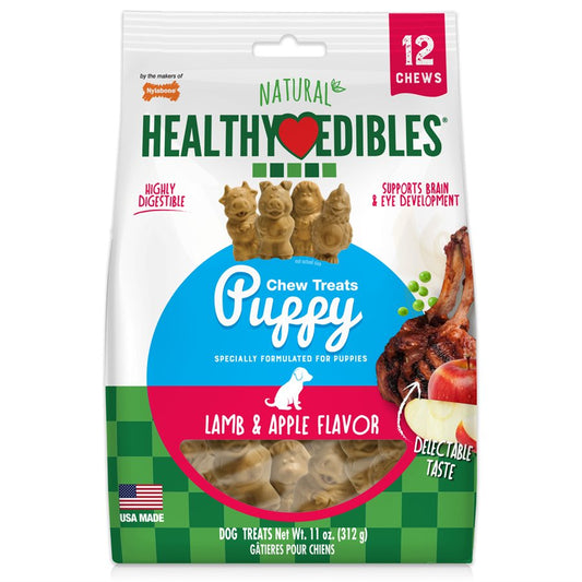 Healthy Edibles Pals pour chiot agneau et pommes paquet de 12 - gâterie pour chien