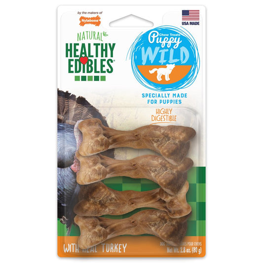 Healthy Edibles Wild pour chiot dinde petit paquet de 4 - gâterie pour chien