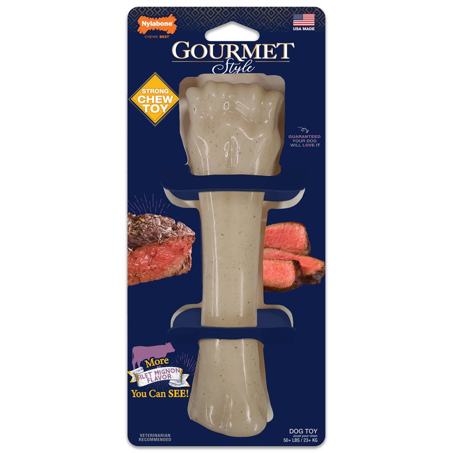 Fémur durable Gourmet Style saveur de filet mignon grand et géant - os à mâcher pour chien