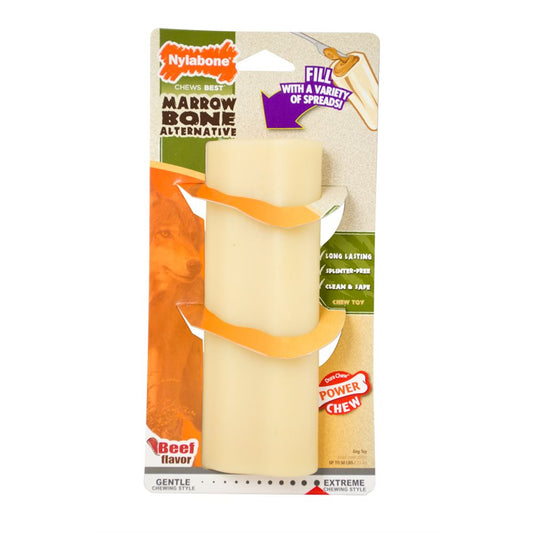 Os à moelle durable substitut animal saveur de bœuf grand - os à mâcher pour chien