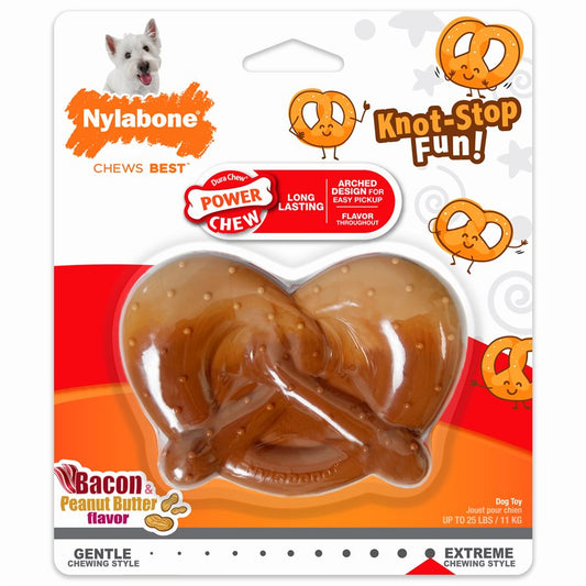 Bretzel saveur de bacon et beurre d'arachide - os à mâcher pour chien