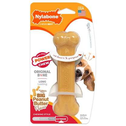 Os à mâcher DuraChew original saveur de beurre d'arachide pour chien - Nylabone