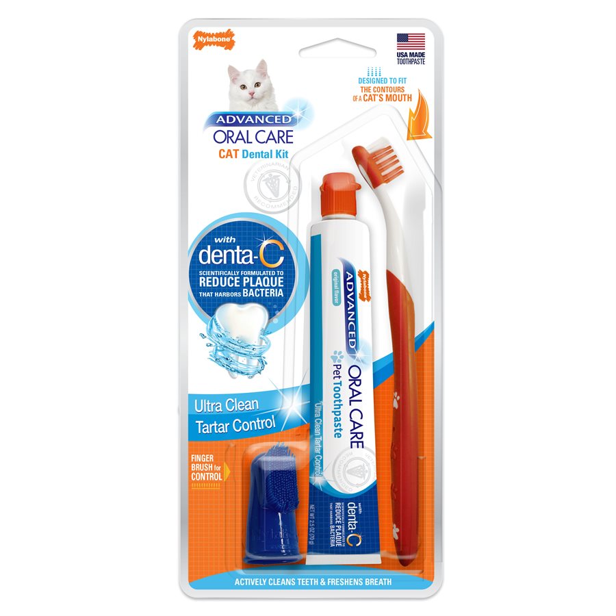 Trousse de soins buccodentaires avancés pour chats - soin dentaire pour chat