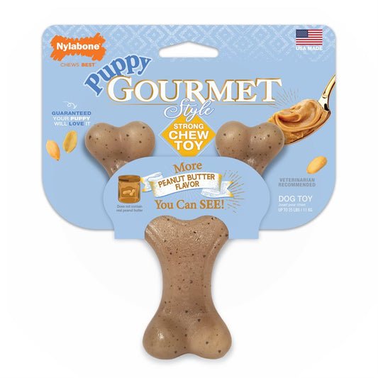 Bréchet durable Gourmet Style pour chiot beurre d'arachide petit et régulier - jouet pour chiot
