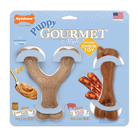Bréchet et fémur durables Gourmet Style pour chiot réguliers paquet de 2 - jouet pour chiot