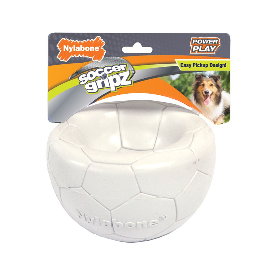 Ballon de soccer dégonflé Power Play moyen 14 cm - jouet pour chien