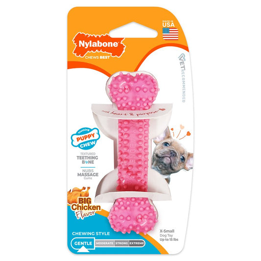 Os dentaire pour chiot rose petit - jouet pour chiot