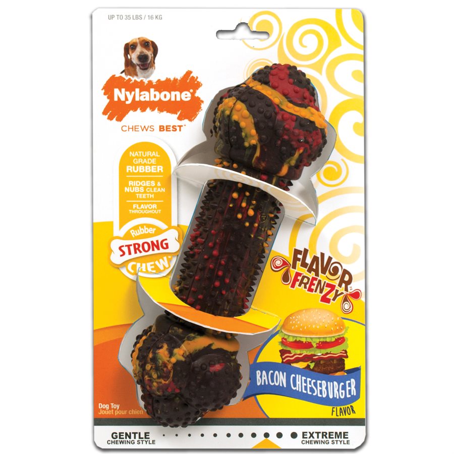 Os double action cheeseburger au bacon - os à mâcher pour chien