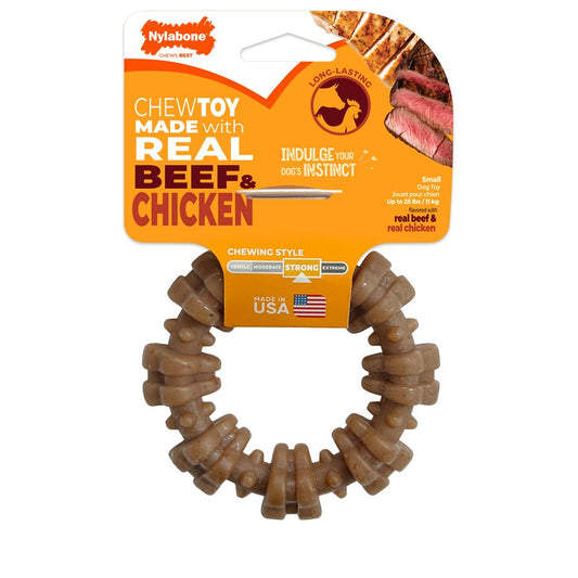 Anneau Power Chew fait avec du vrai bœuf et poulet - os à mâcher pour chien