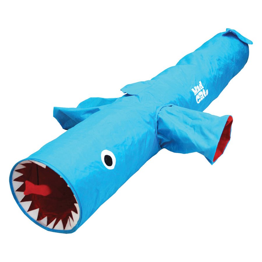 Tunnel requin Jaws 97 cm - jouet pour chat