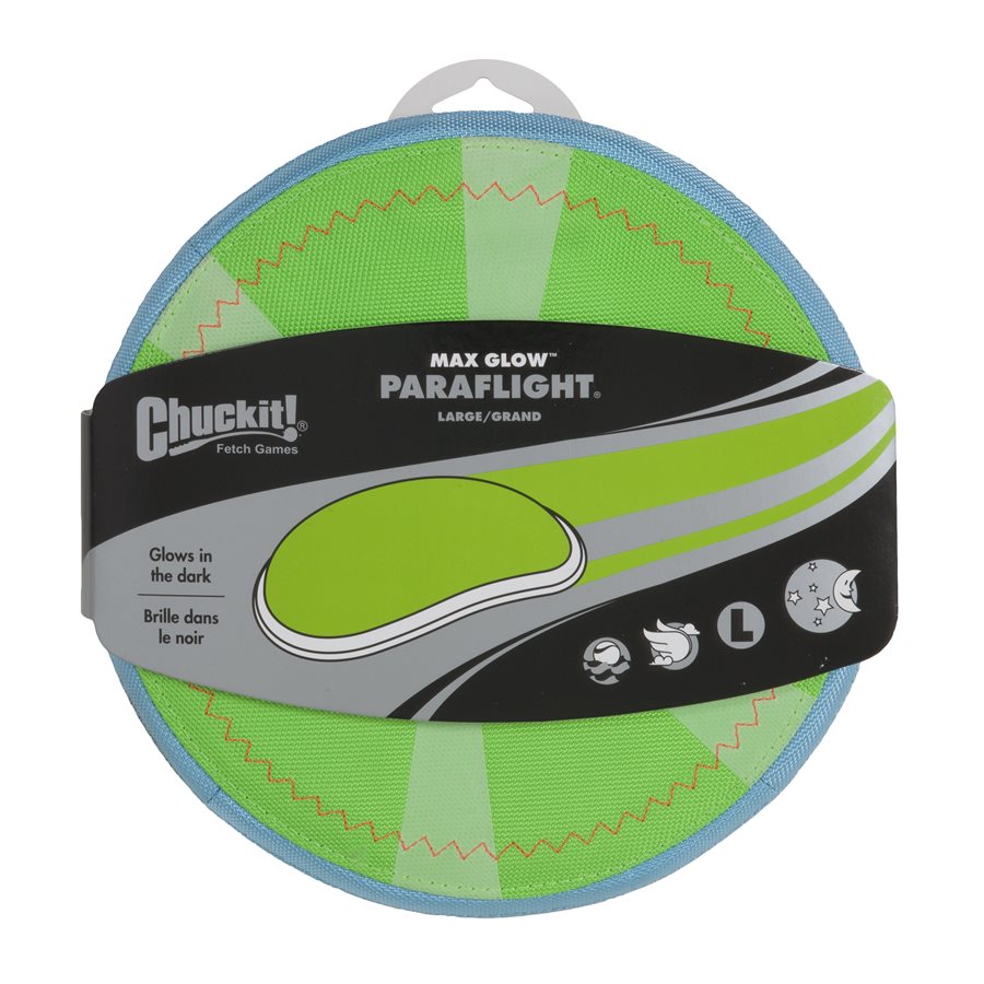 Disque volant Max Glow ParaFlight grand - jouet pour chien
