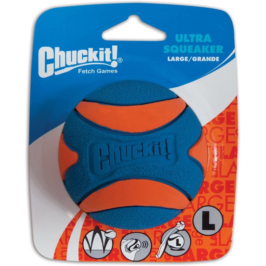 Balle Ultra avec couineur - jouet pour chien