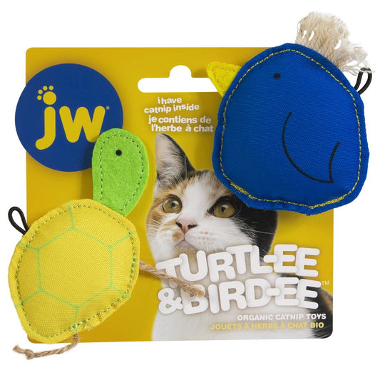 Oiseau et tortue à l'herbe à chat - jouet pour chat