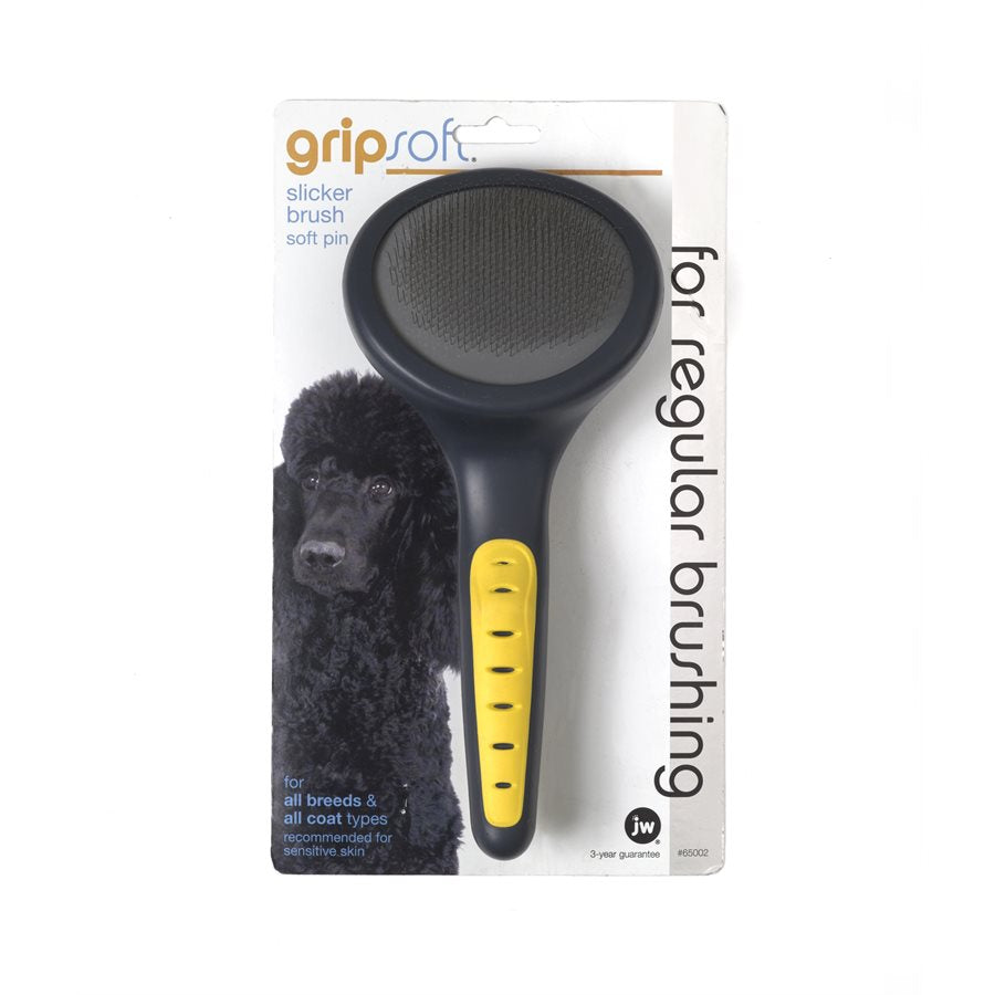 Brosse slicker GripSoft à pointes douces - toilettage pour chien