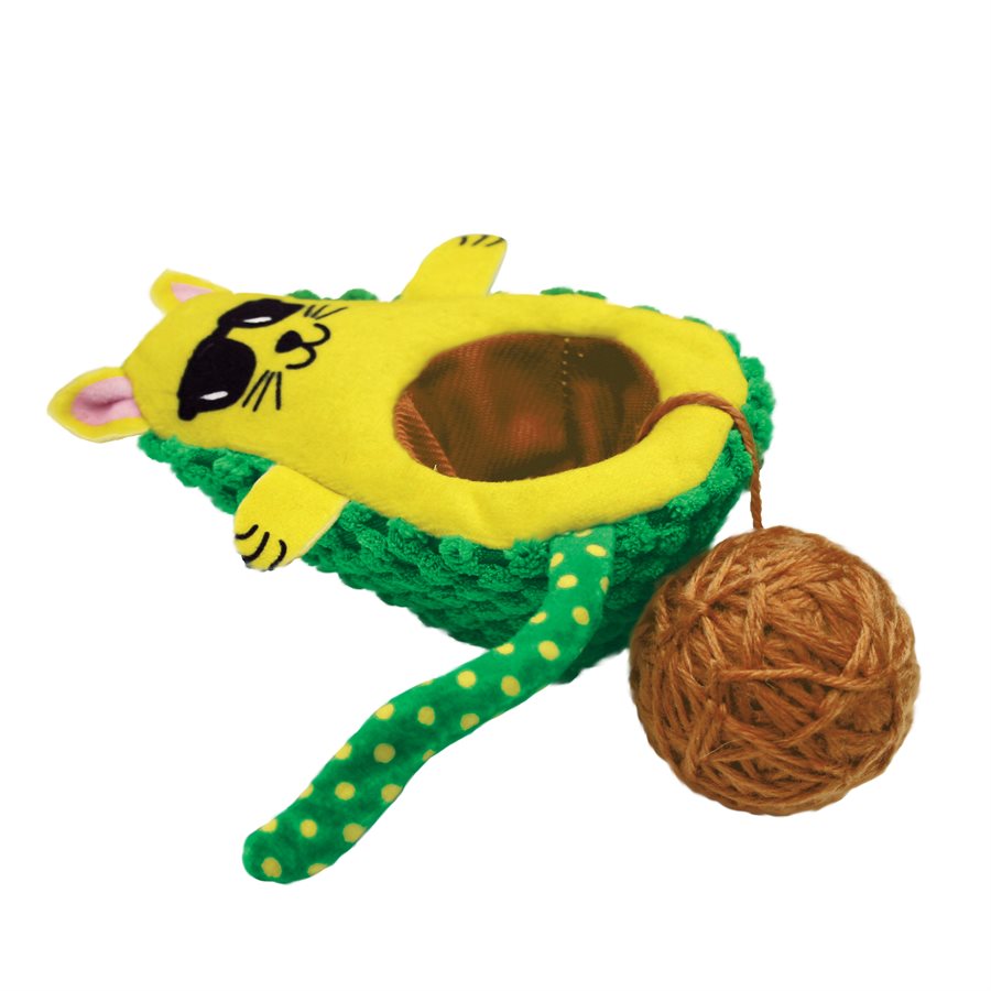 Avocat Wrangler AvoCATo avec pelote de ficelle - jouet pour chat