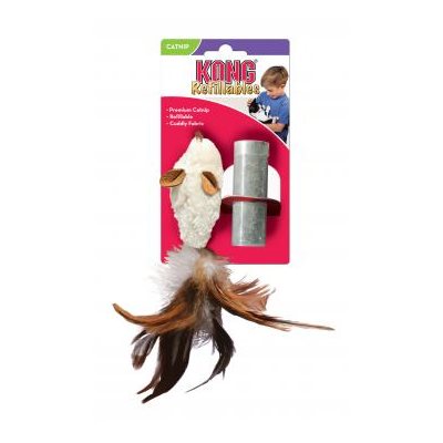 Souris à plumes à l'herbe à chat - jouet pour chat