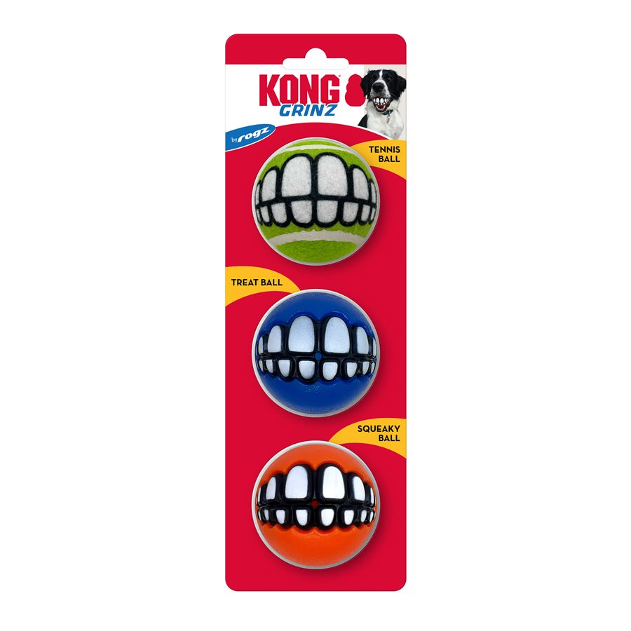 Balles Grinz assorties - jouet pour chien