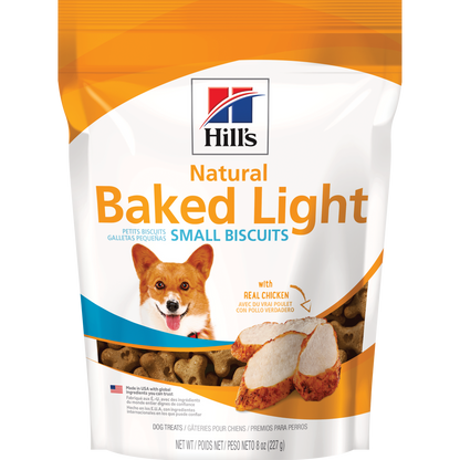 Gâteries naturelles Baked Light Biscuits avec du vrai poulet pour chiens de petite taille 227 g