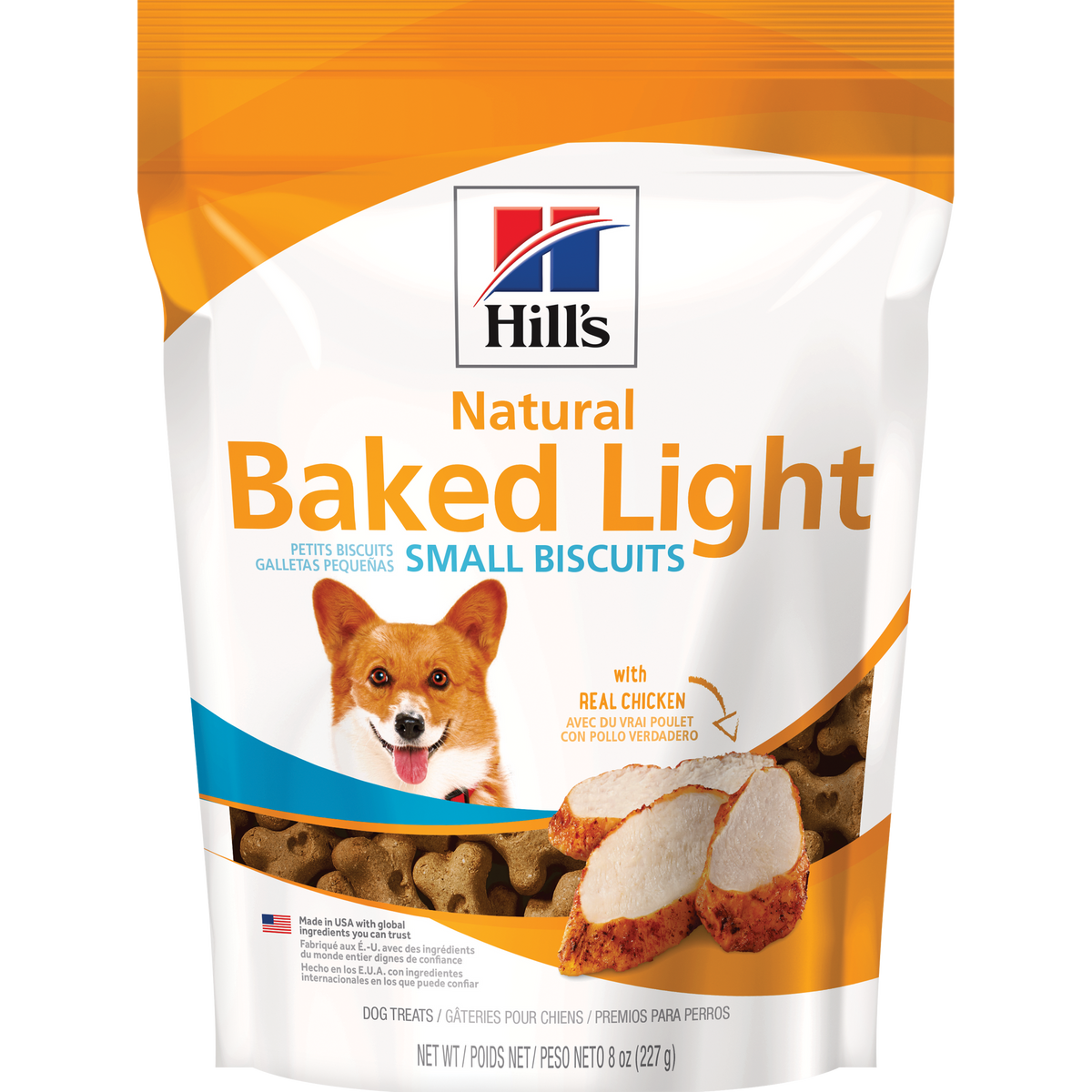 Gâteries Baked Light Biscuits avec du vrai poulet pour chien petite race 227 g