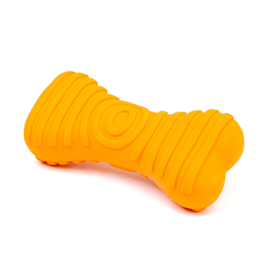 Jouet en latex pour chien os couleur éclatante
