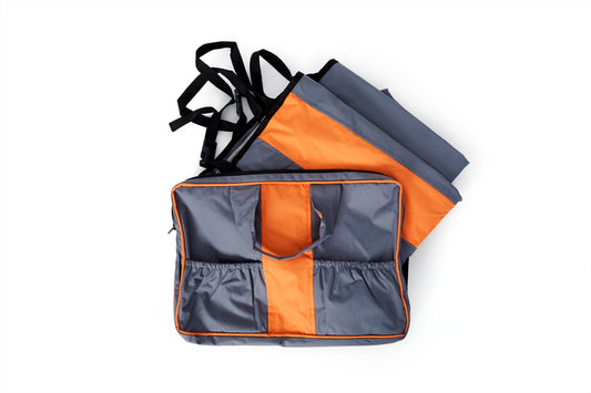 Housse de protection pour sièges d'auto gris et orange 134,5 x 160 cm