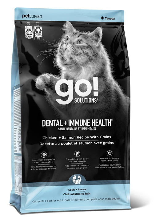 Nourriture sèche Go! Solutions Santé dentaire et immunitaire pour chat
