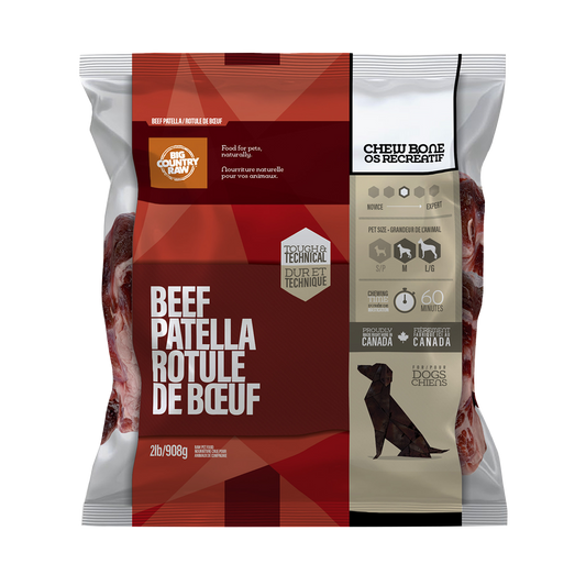 Rotule de bœuf 2 lb - os cru pour chien