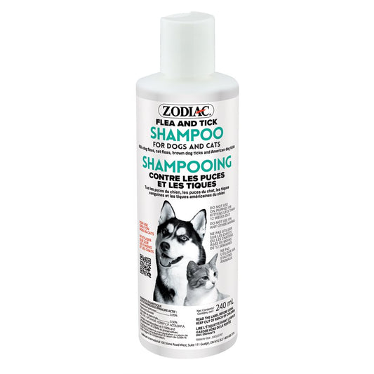 Shampoing anti-puces et tiques 240 ml - anti-puces pour chien