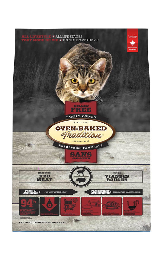 Nourriture sans grains aux viandes rouges pour chat - Oven-Baked Tradition