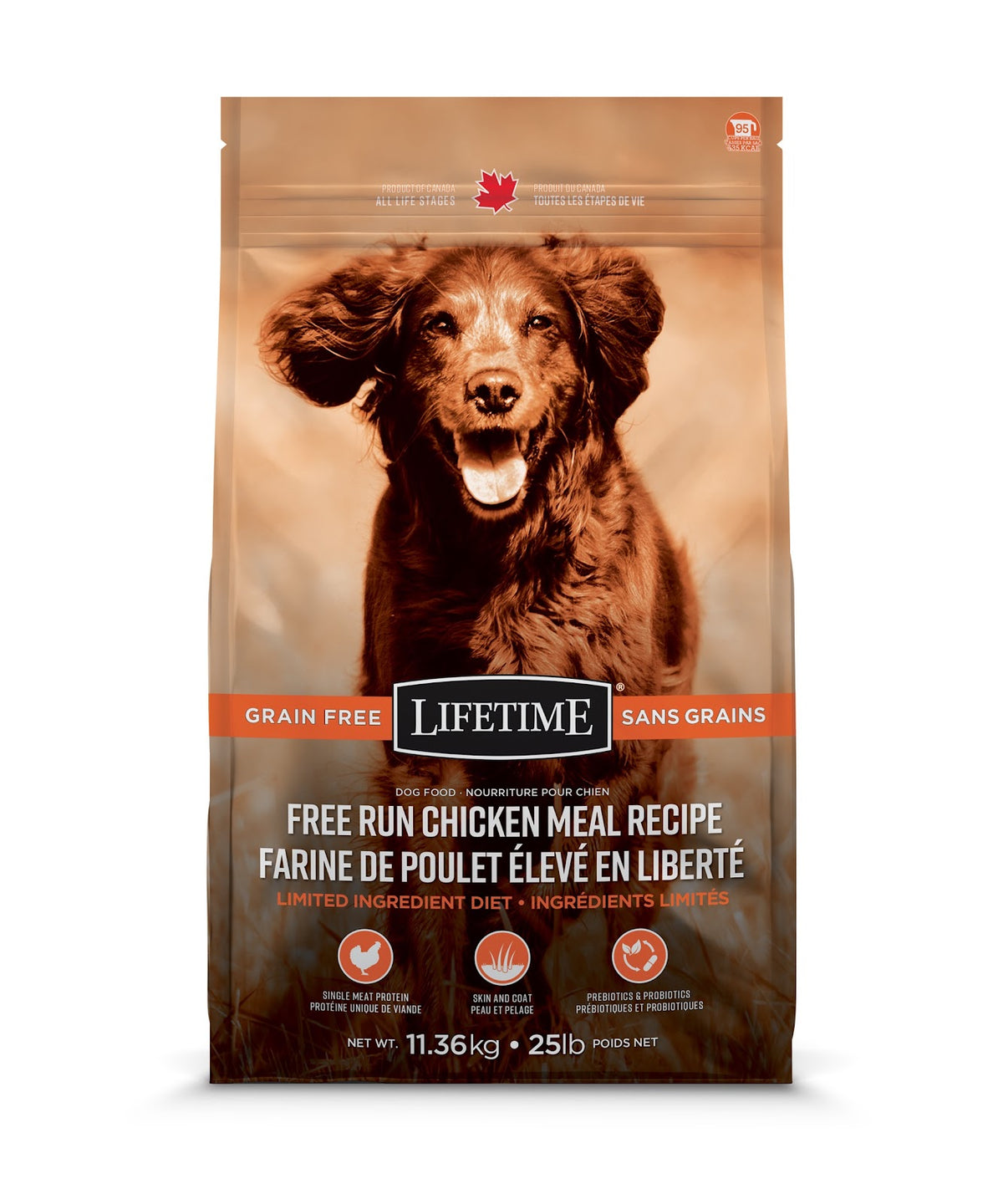 Nourriture sèche pour chien Lifetime sans grains