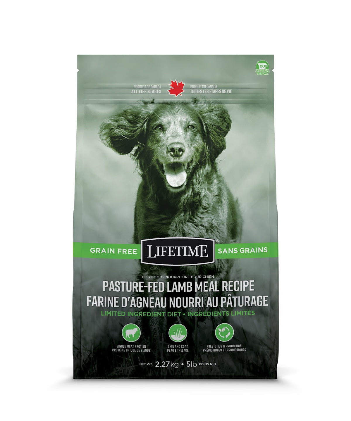 Nourriture sèche pour chien Lifetime sans grains