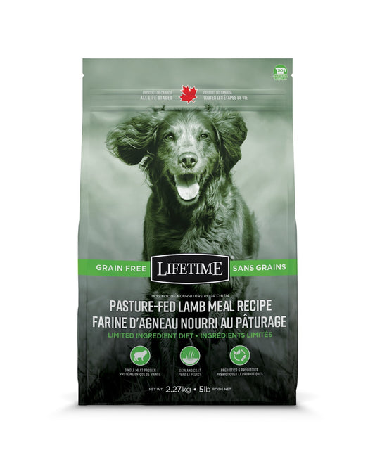 Nourriture sèche pour chien Lifetime sans grains