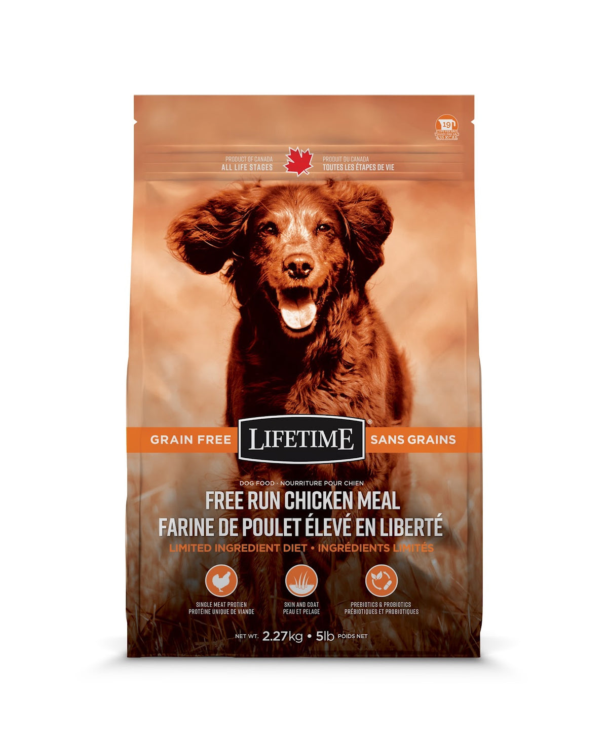 Nourriture sèche pour chien Lifetime sans grains