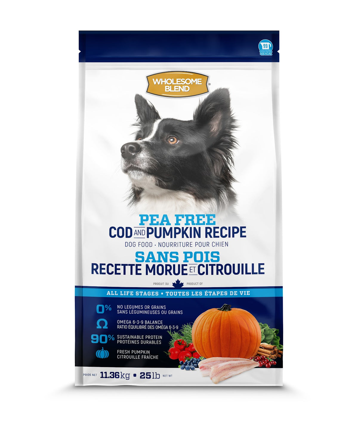 Nourriture sèche pour chien Wholesome Blend sans pois