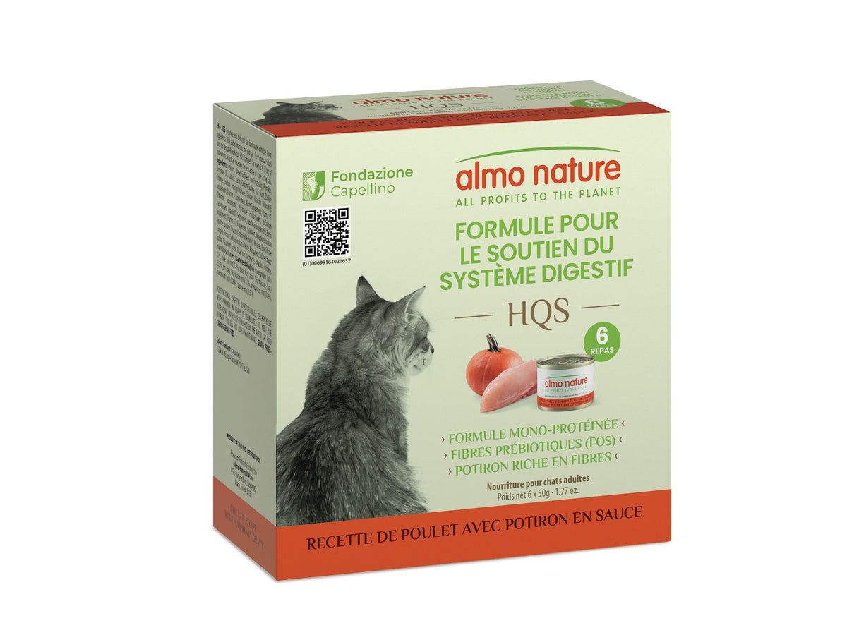 Nourriture humide HQS Formule soutien digestif pour chat