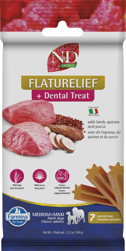 Gâteries dentaires N&D Quinoa Gestion des flatulences pour chien