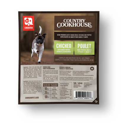 Nourriture légèrement cuite Country Cookhouse au poulet pour chien - Caravan