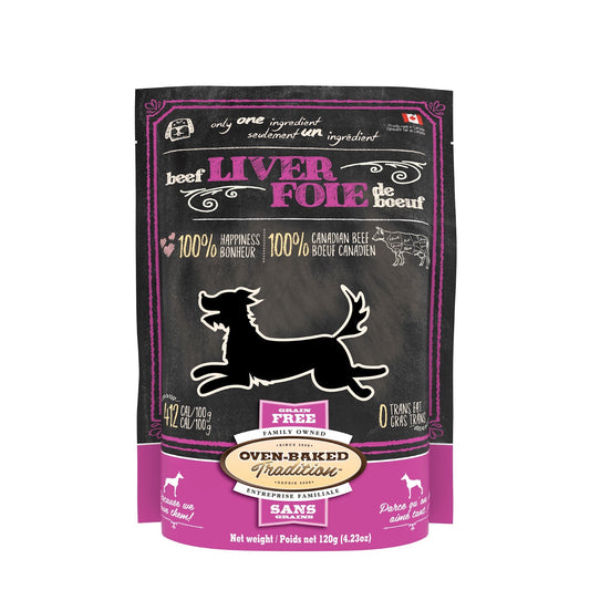 Gâteries de foie de bœuf lyophilisé pour chien