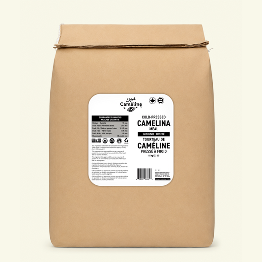 Tourteau de cameline en poudre pour chevaux 15 kg