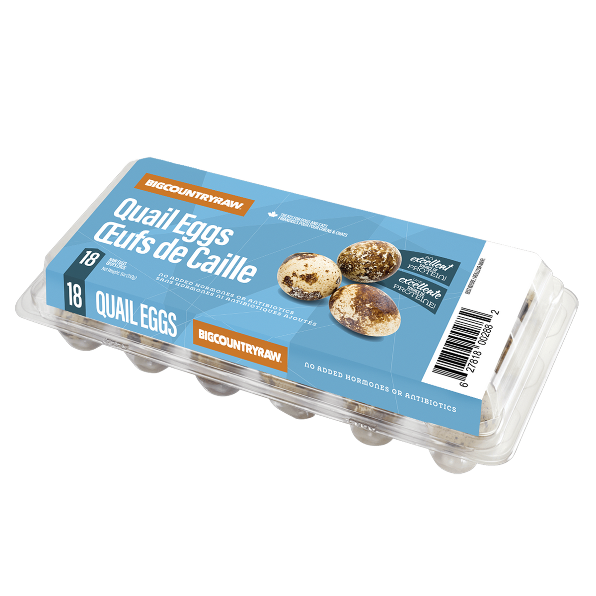 Œufs de caille congelés (paquet de 18) - gâterie pour chien et chat