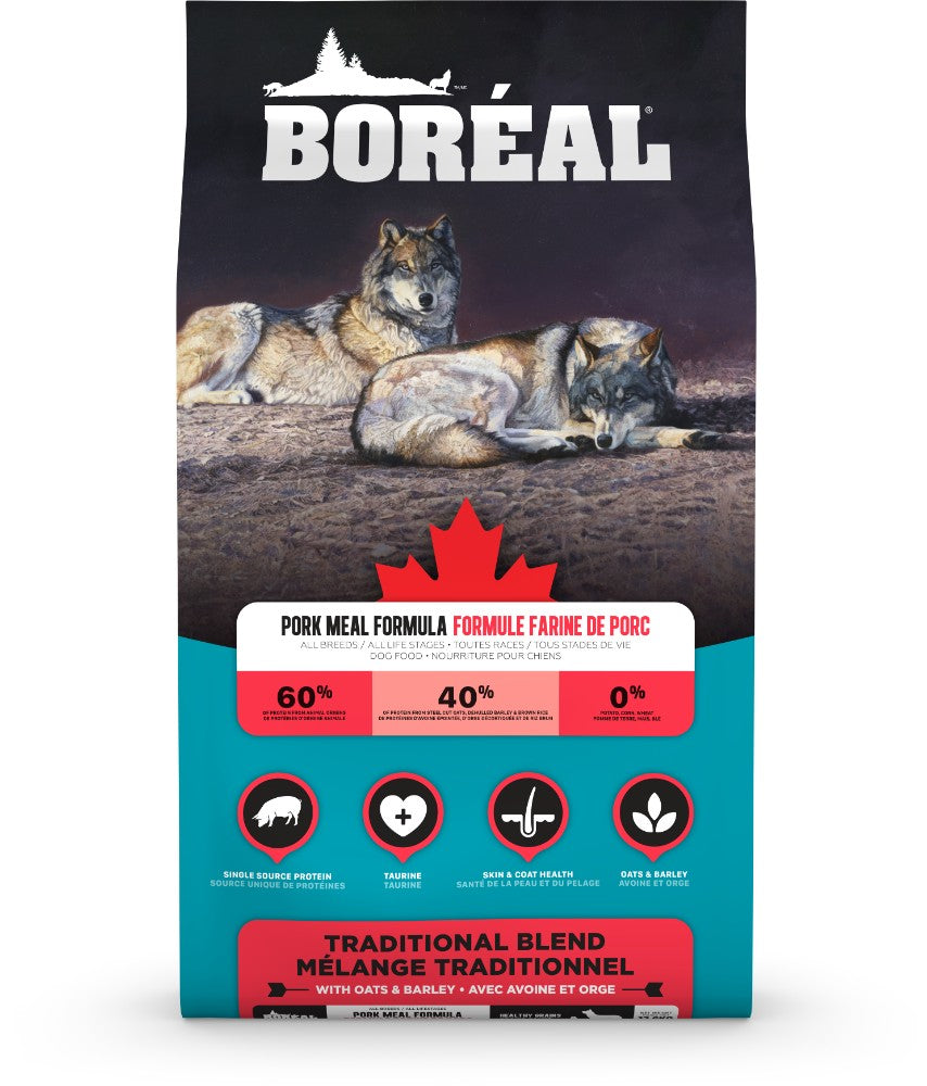 Mélange traditionnel porc grains santé - nourriture sèche pour chien