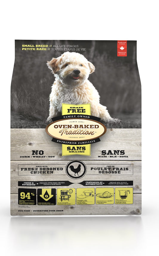 Nourriture sans grains au poulet pour chien petite race - Oven-Baked Tradition