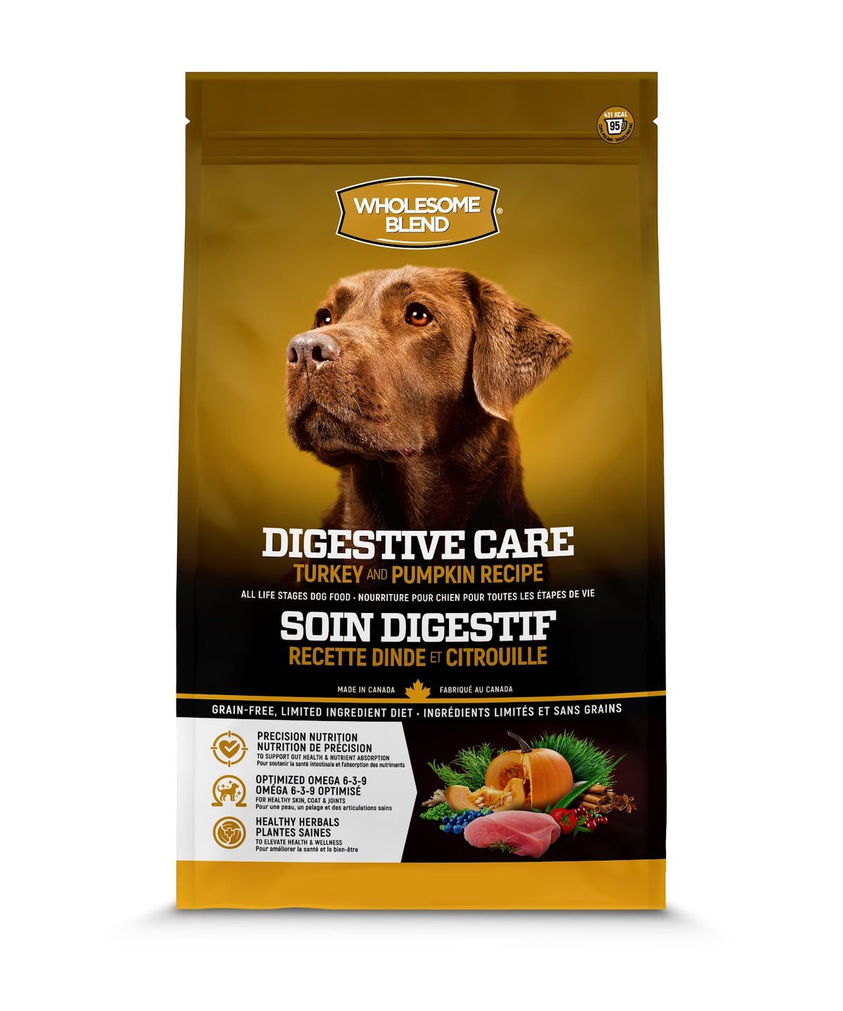 Nourriture sèche pour chien Wholesome Blend sans grains