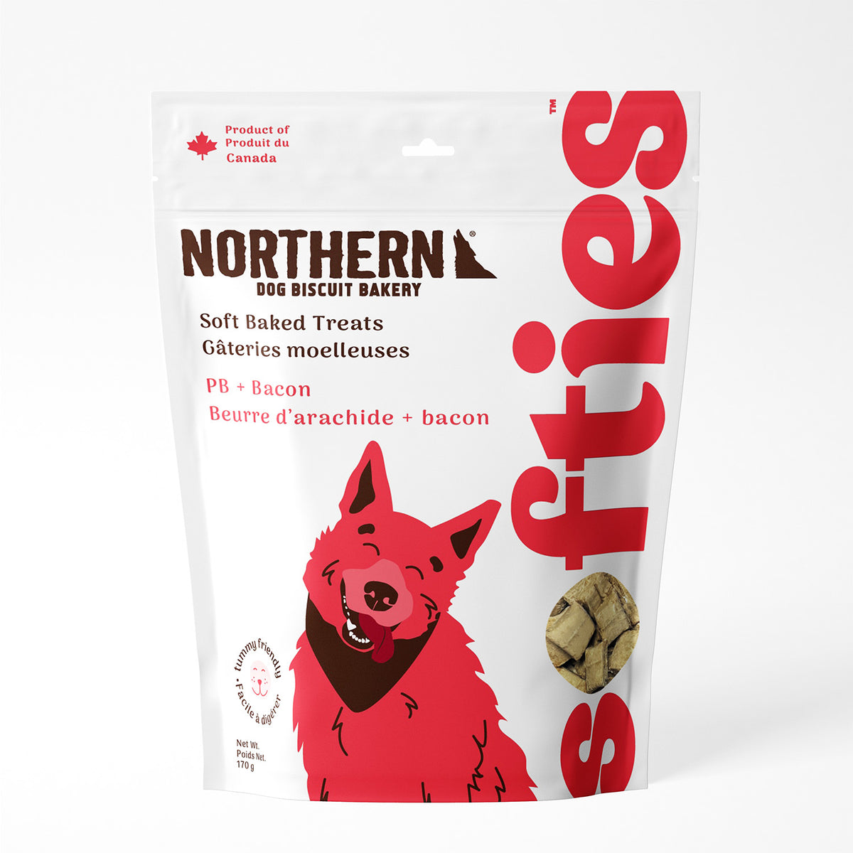 Gâteries Softies au beurre d'arachides et bacon pour chien 170 g