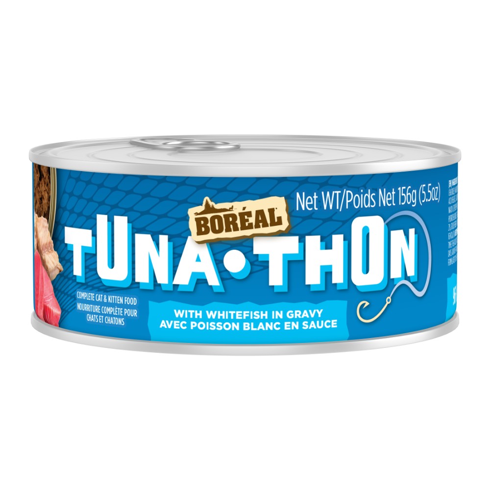 Thon rouge et poisson blanc en sauce sans grains - nourriture humide pour chat 156 g
