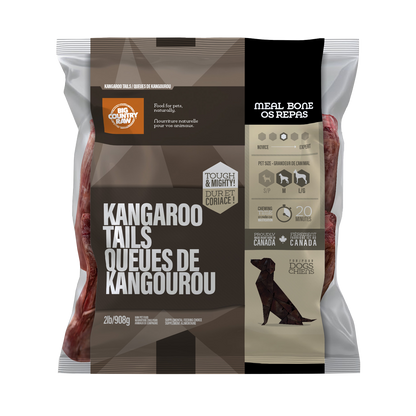 Queues de kangourou 2 lb - os cru pour chien