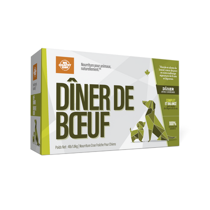 Dîners - nourriture crue pour chien