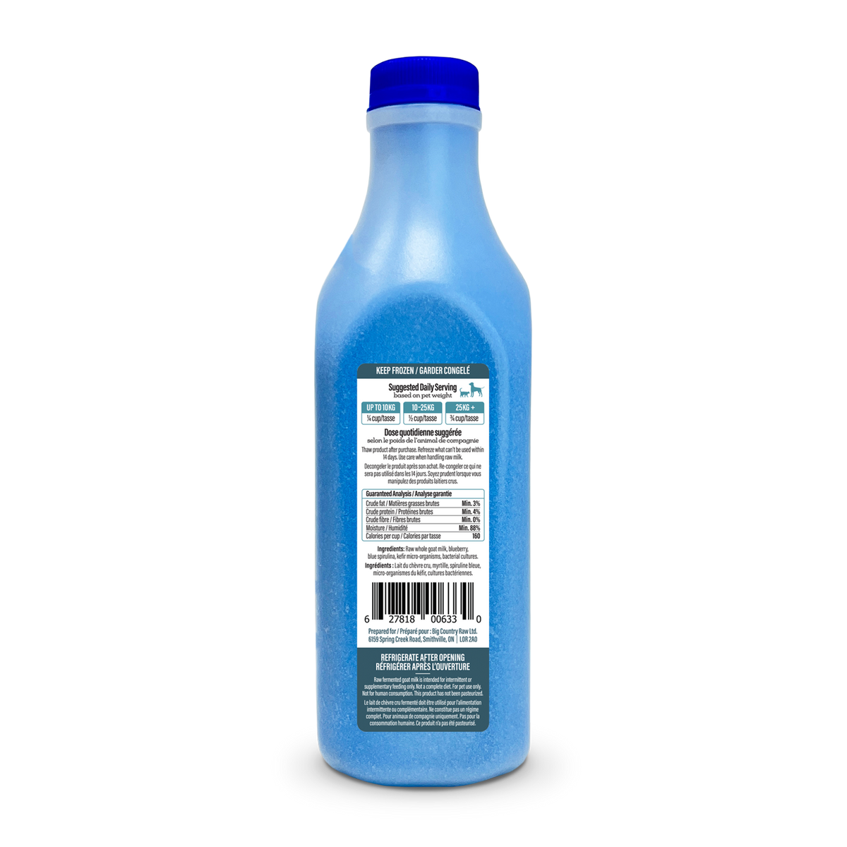 Lait de chèvre cru fermenté - supplément pour chien et chat